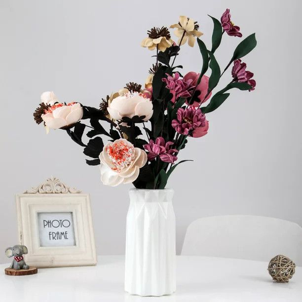 FLW PE Shatter-proof Flower Pot Vase Modern Study Room Hallway Home Wedding Decor | Walmart (US)