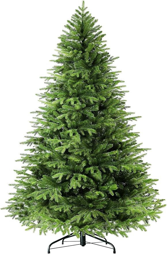 7ft Artificial Christmas Tree with Metal Foldable Stand，Easy Assembly，Holiday Christmas Trees... | Amazon (US)