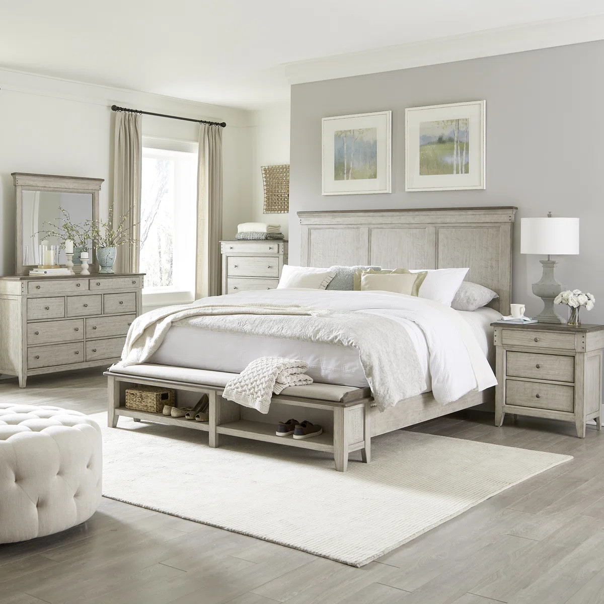 Cathleen Storage Bed, Dresser & Mirror, Chest, Two Nightstand Bedroom Set | Wayfair North America