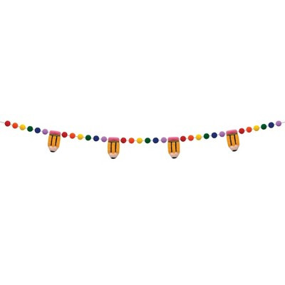 Teacher Created Resources® Colorful Pencils Garland, Felt & Pom-Pom, 60 in | Target