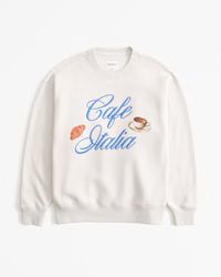 Café Embroidered Graphic Vintage Sunday Crew | Abercrombie & Fitch (US)