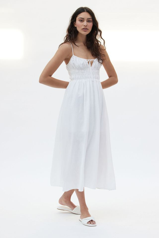 Liza Maxi Linen Dress | Dynamite Clothing