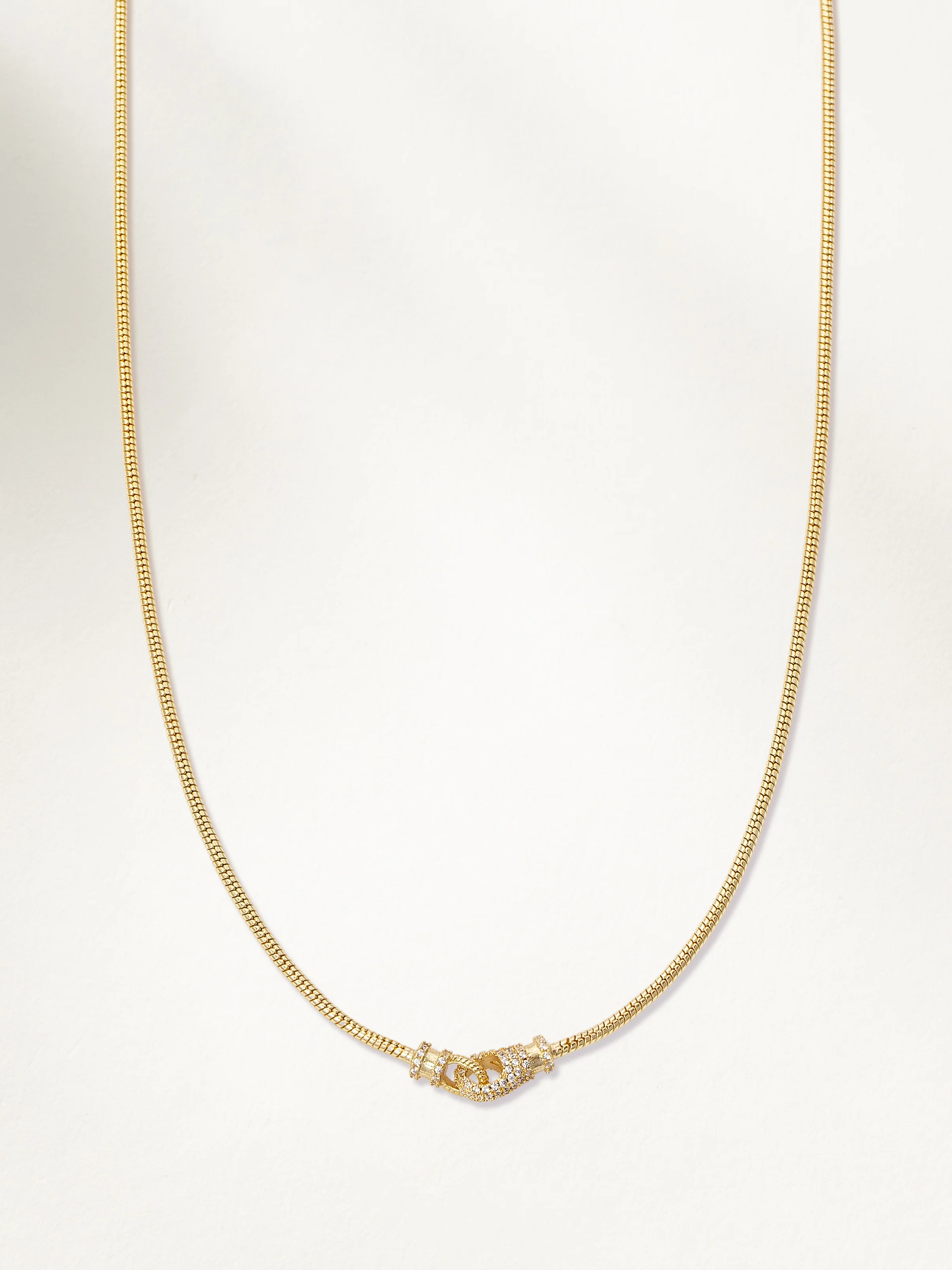 Gold and Silver Locked in Snake Chain Necklace | Uncommon James | Uncommon James