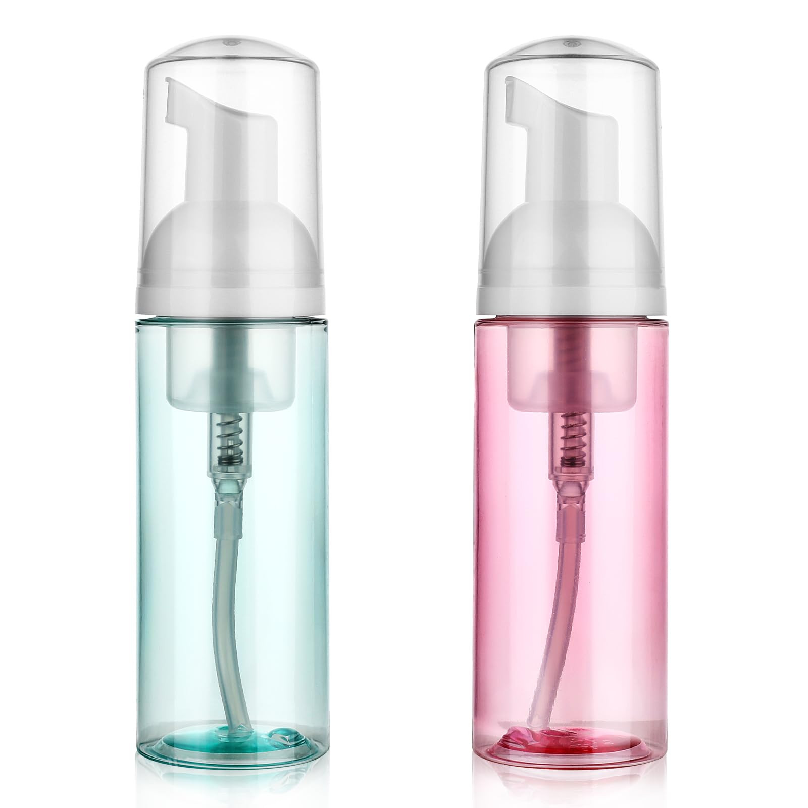 2 Pack Foam Pump Bottle Travel 60 ml/2 oz Small Size Mousse Foam Soap Dispenser Clear Plastic Foa... | Amazon (US)