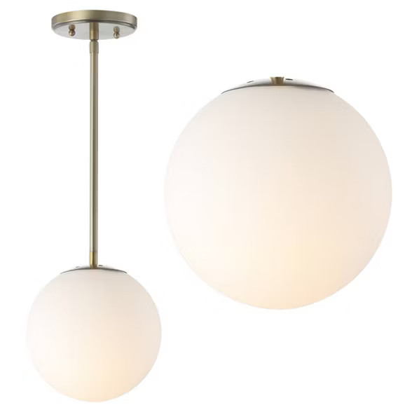 7.75" Metal/Glass Bleecker Globe Pendant (Includes Energy Efficient Light Bulb) - JONATHAN Y | Target
