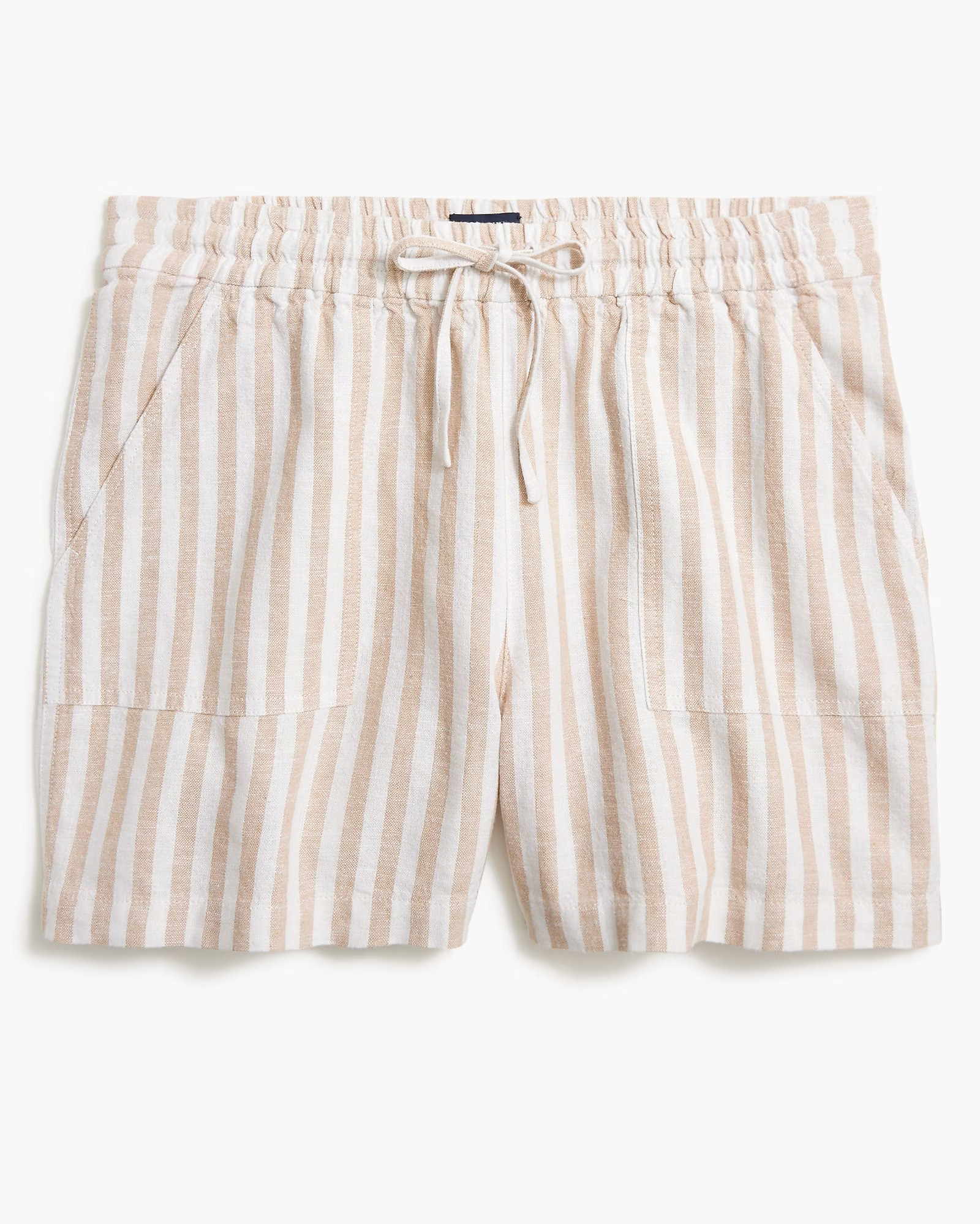 Striped linen-blend drawstring short | J.Crew Factory