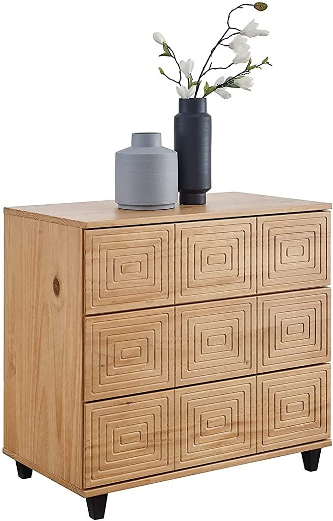 MUSEHOMEINC Solid Wood 3 Drawer Dresser/Nightstand for Bedroom-Mix Color Modern Chests of Drawers... | Amazon (US)
