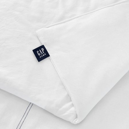 Gap Home Washed Denim Reversible Organic Cotton Comforter Set, Twin, White, 2-Pieces - Walmart.co... | Walmart (US)