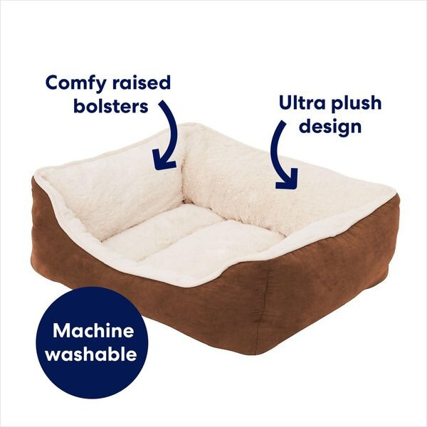 Frisco Faux Suede Bolster Dog Bed | Chewy.com