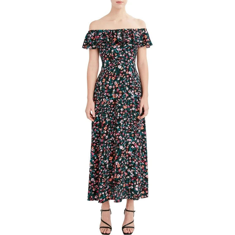 BCBG Paris Women's Off the Shoulder Maxi Dress - Walmart.com | Walmart (US)