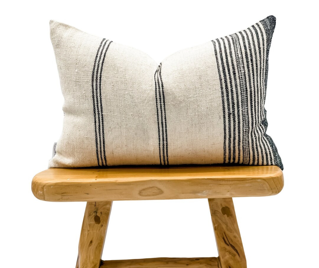 Lumbar Pillow Cover Indian Wool Pillow Cover White Wool - Etsy | Etsy (US)