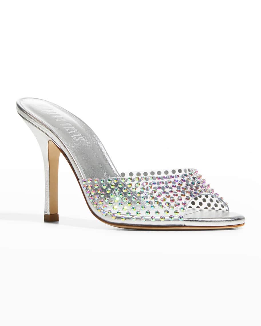 Holly Penelope Crystal Mule Sandals | Neiman Marcus