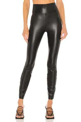 PAIGE Sheena Vegan Leather Legging in Black from Revolve.com | Revolve Clothing (Global)