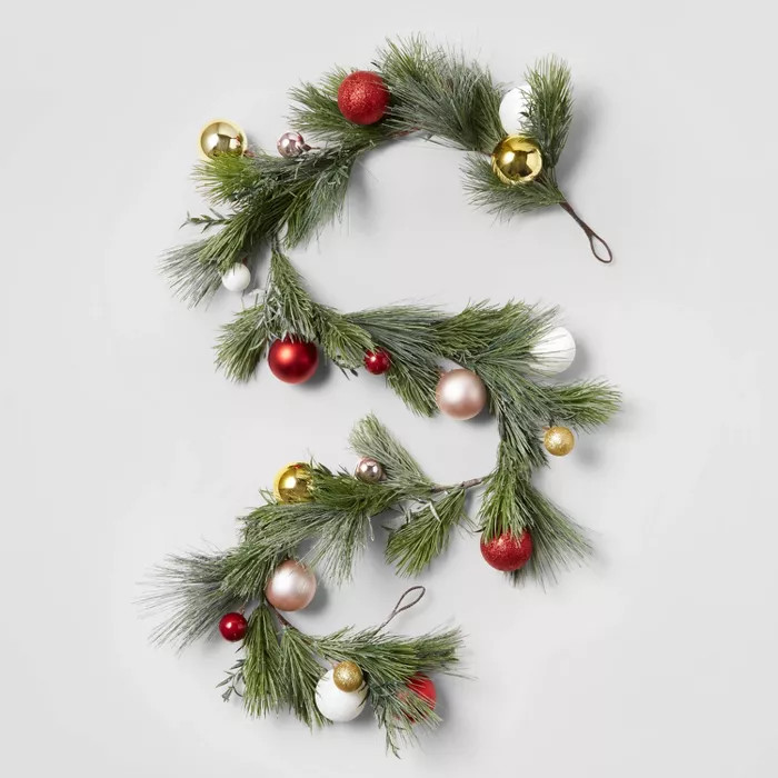 6ft Unlit Frosted Blush Artificial Christmas Garland - Wondershop™ | Target