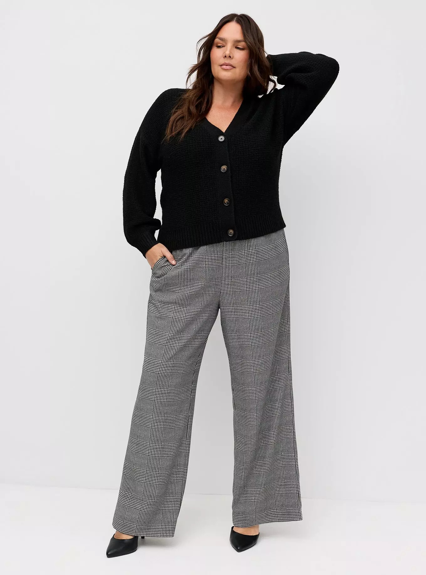 Drop Shoulder Textured Cardigan | Torrid (US & Canada)