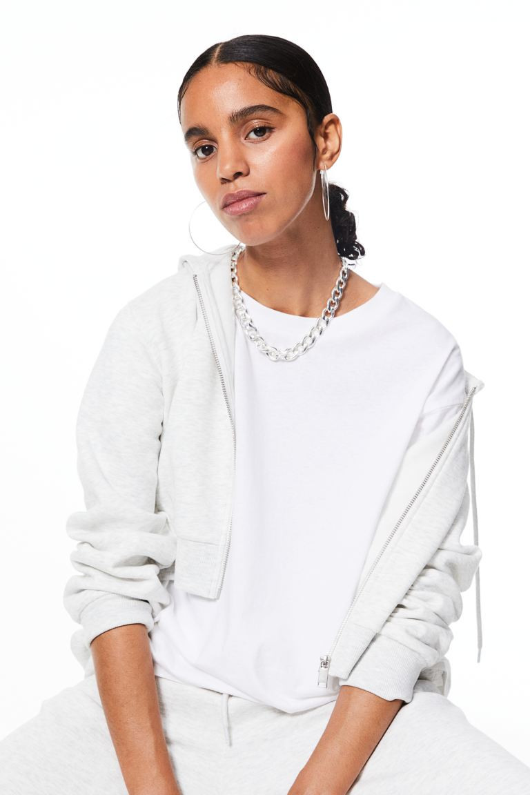 Short Hooded Sweatshirt Jacket | H&M (US + CA)