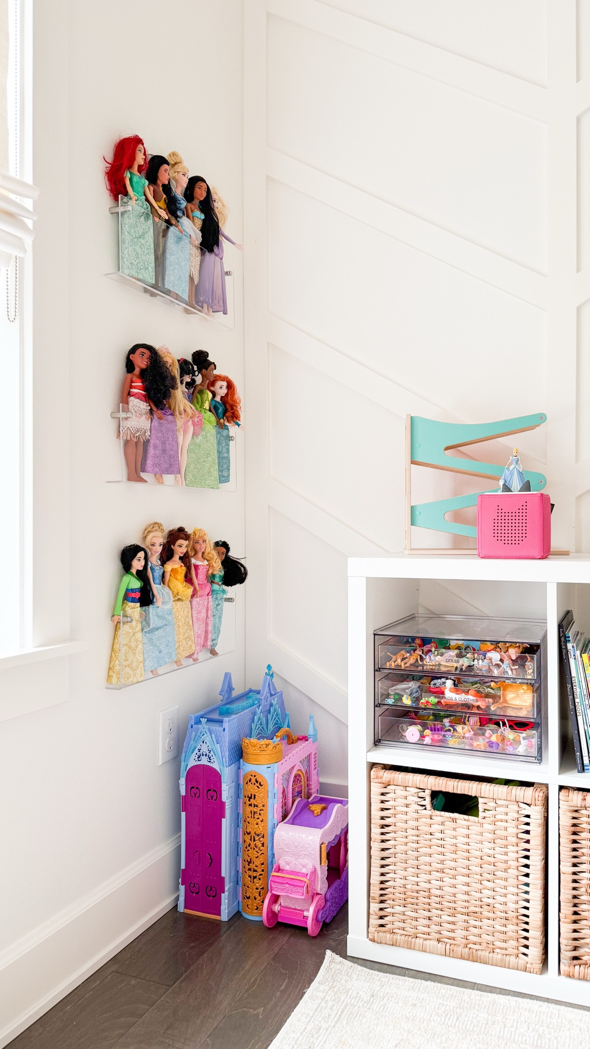Toddler playroom toy organization! 

playroom decor, toys organization, cube storage organizer, loloi rug, baskets, acrylic shelves, drawer storage, Disney Mattel dolls, Frozen Doll House, Carriage to Castle Transforming Playset with Aurora Small Doll, Ready for The Ball Closet Playset

#LTKSeasonal #LTKHome #LTKKids