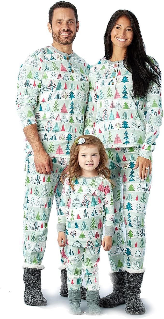 Amazon.com: HonestBaby Baby Toddler Organic Cotton Holiday Family Jammies, Feelin' Pine, 2-Piece ... | Amazon (US)