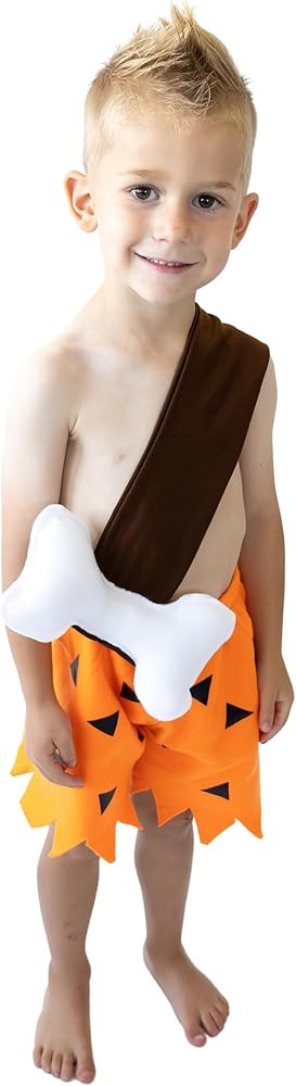 Caveman Pebbles Bam Bam Costume Outfit for Toddler Girls and Boys | Amazon (US)