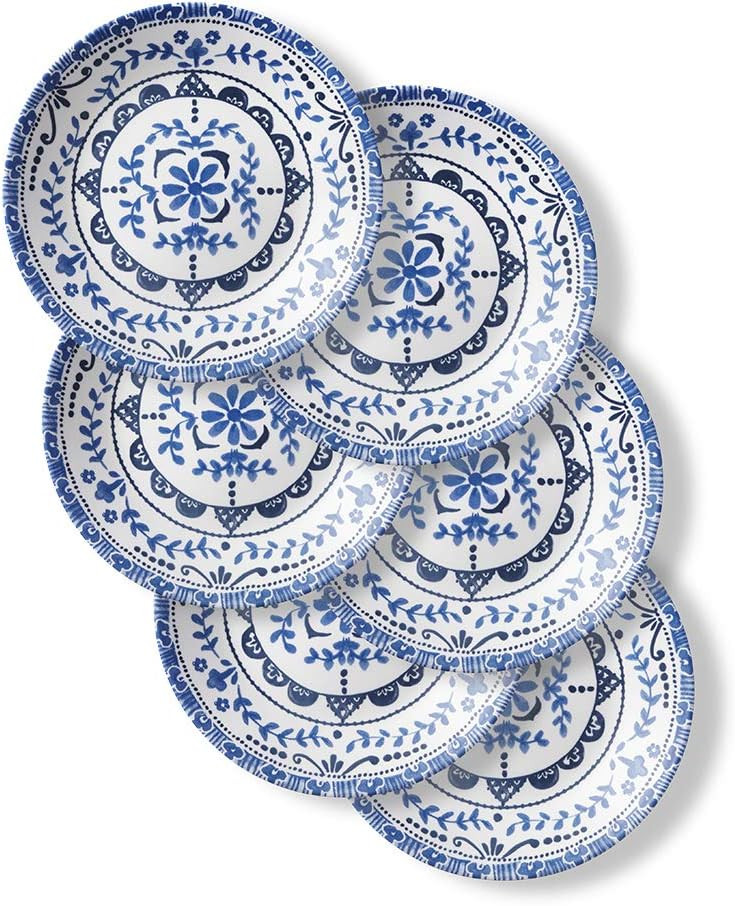 Corelle Chip Resistant Appetizer Plates, 6-Piece, Portofino | Amazon (US)