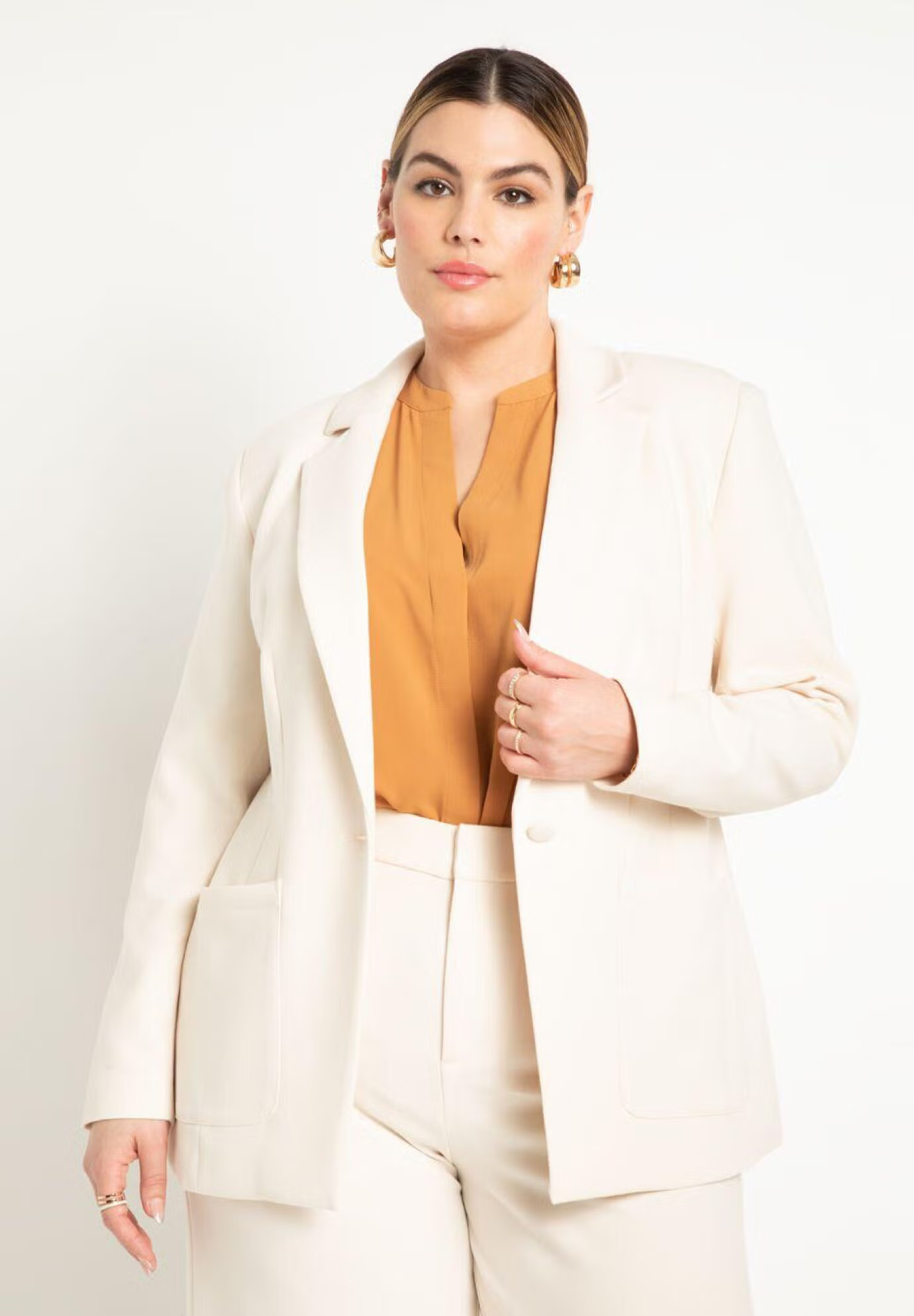 The 365 Suit Patch Pocket Blazer | Eloquii
