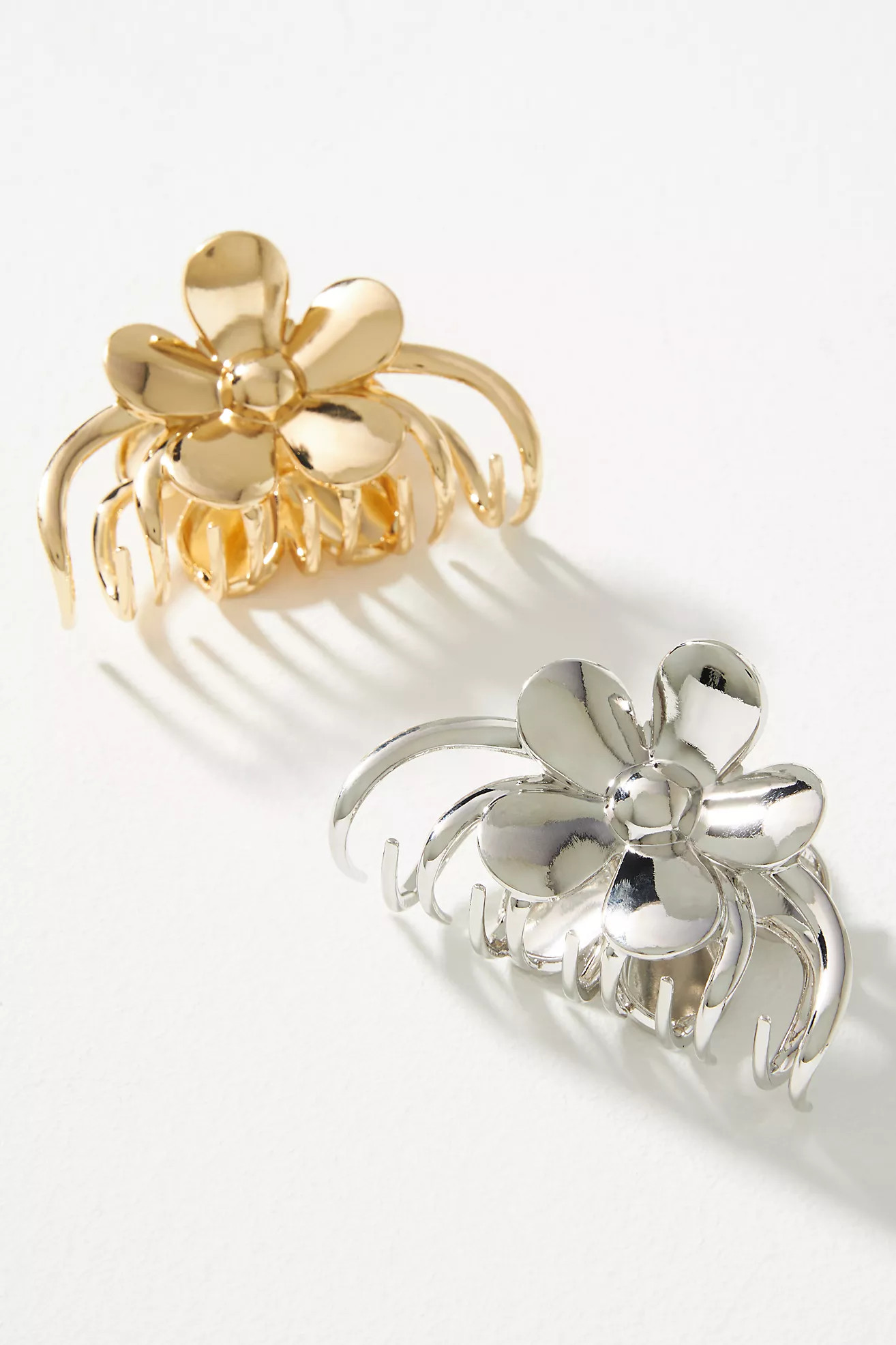 Metal Flower Hair Claw Clips, Set of 2 | Anthropologie (US)
