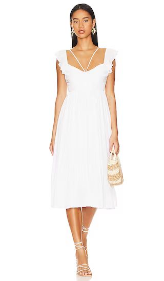 Katrina Midi Dress in White | Revolve Clothing (Global)