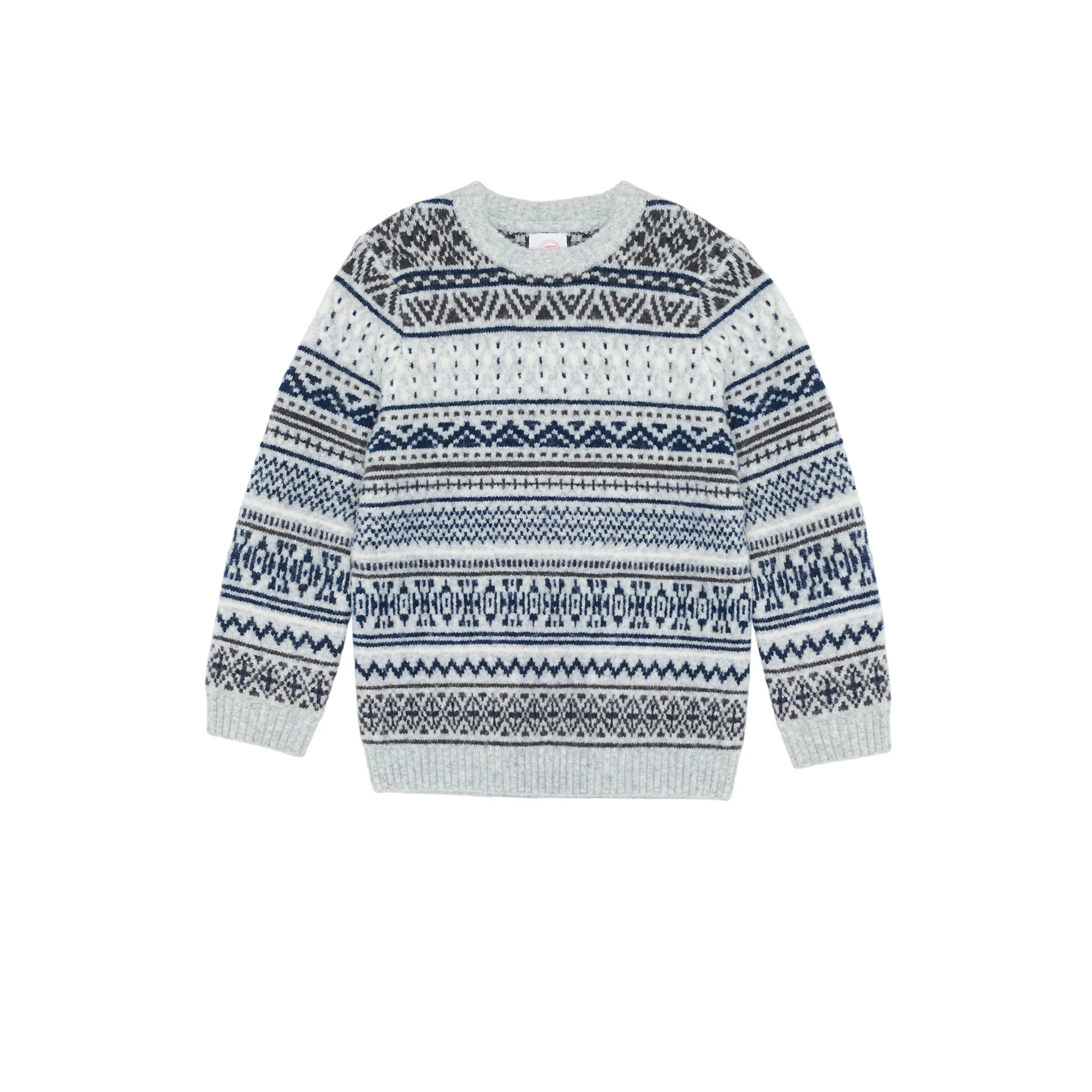 Wonder Nation Boys Fair Isle Sweater with Long Sleeves, Sizes 4-18 | Walmart (US)