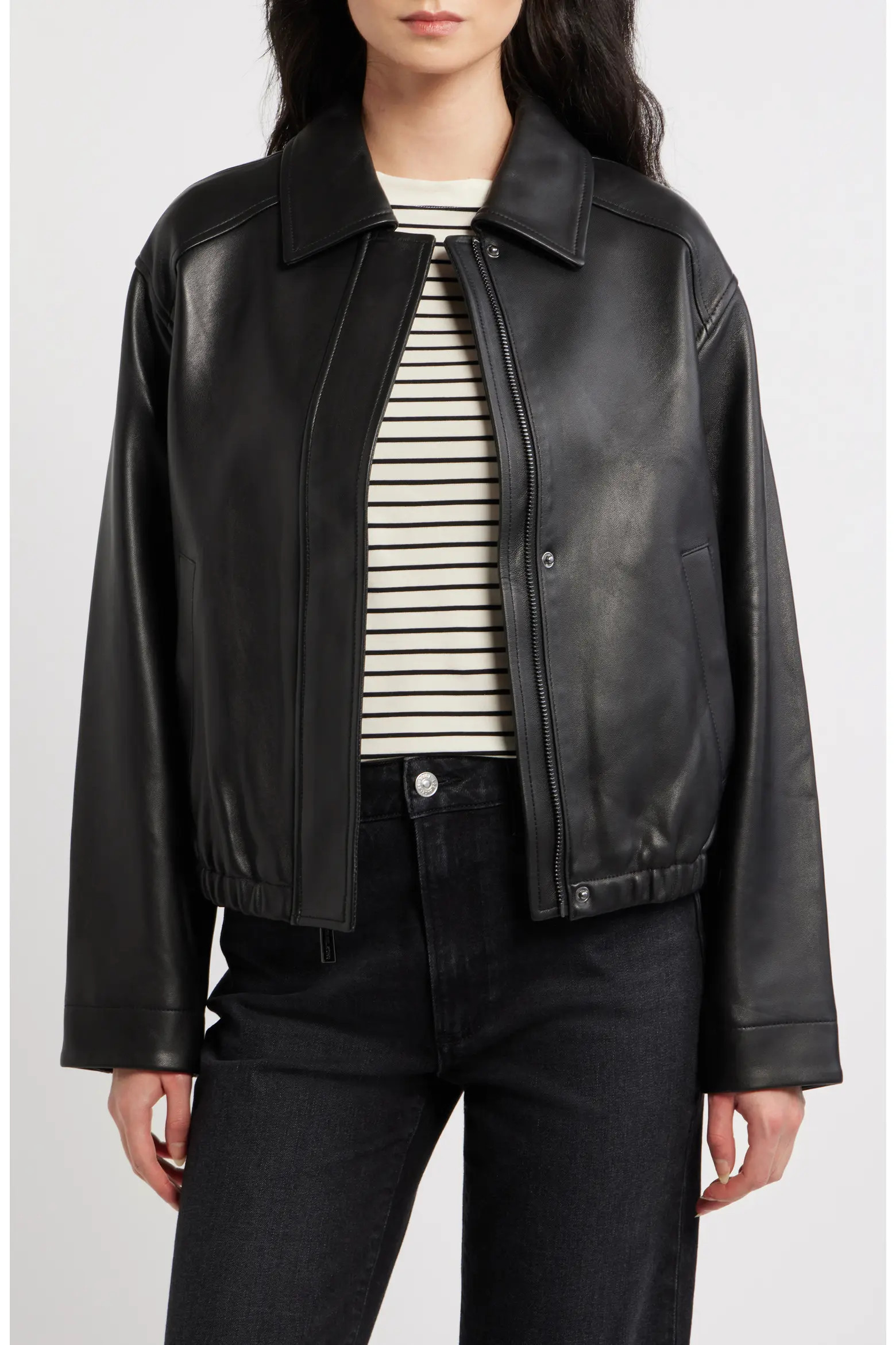 Leather Bomber (Women) | Nordstrom | Nordstrom