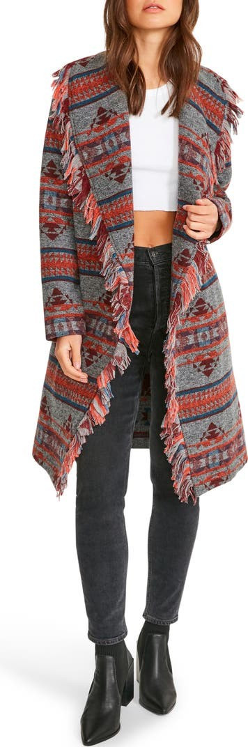 Fringe Jacquard Blanket Coat | Nordstrom | Nordstrom