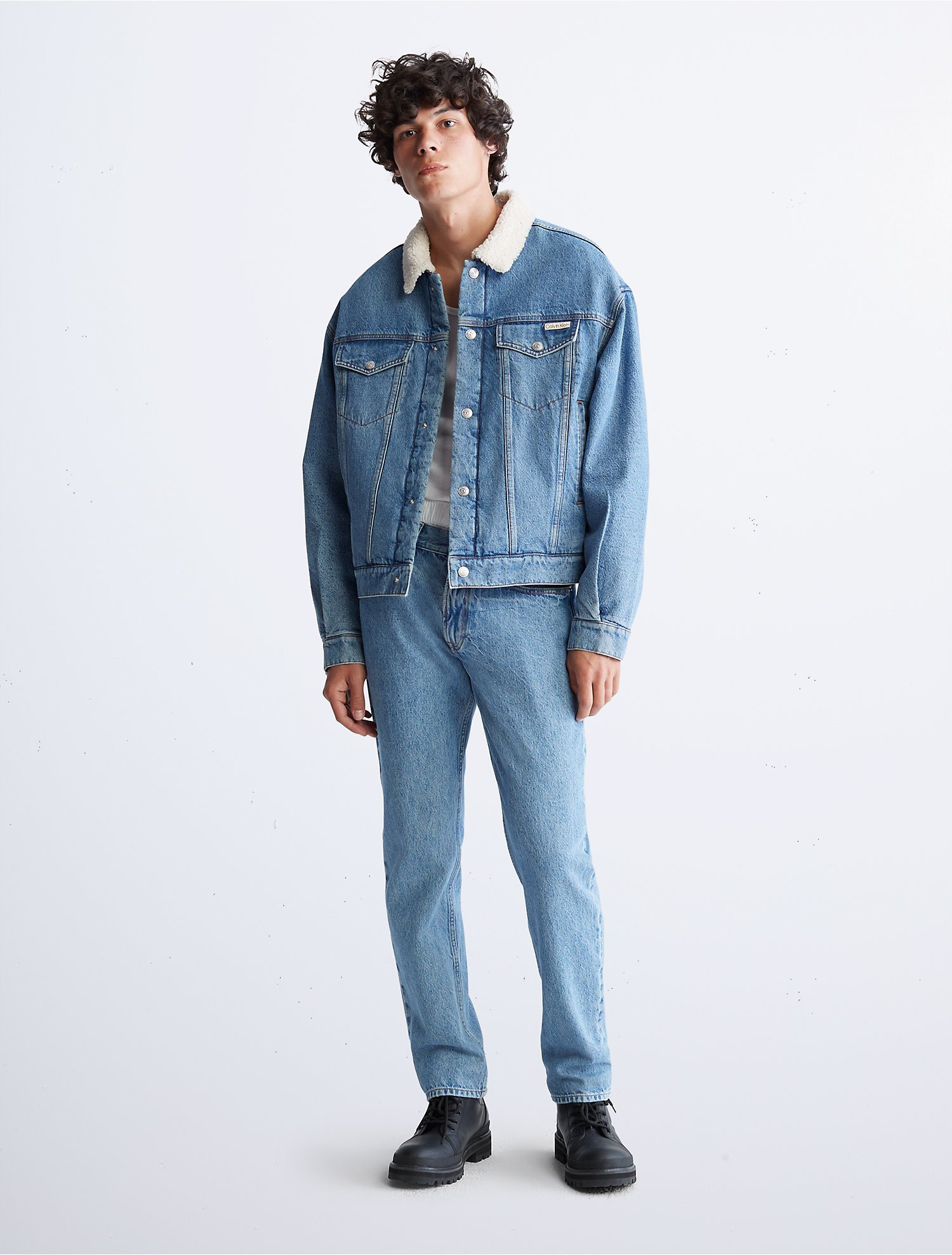 Standard Straight Fit Desert Blue Jeans | Calvin Klein | Calvin Klein (US)