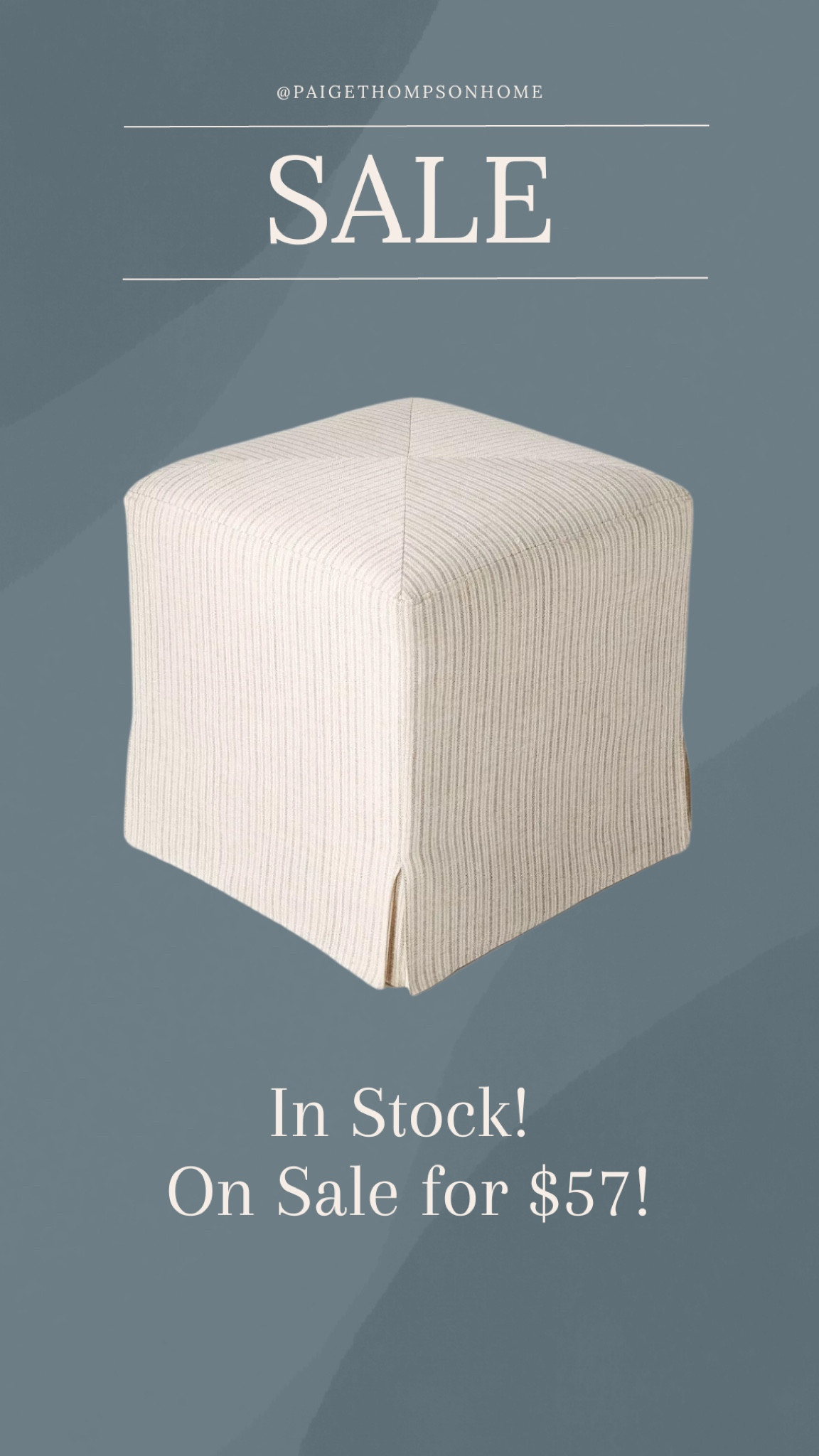 SALE// This beautiful slipcover style ottoman is currently 40% off. Get it before it’s gone! 


#LTKhome #LTKfindsunder100 #LTKsalealert