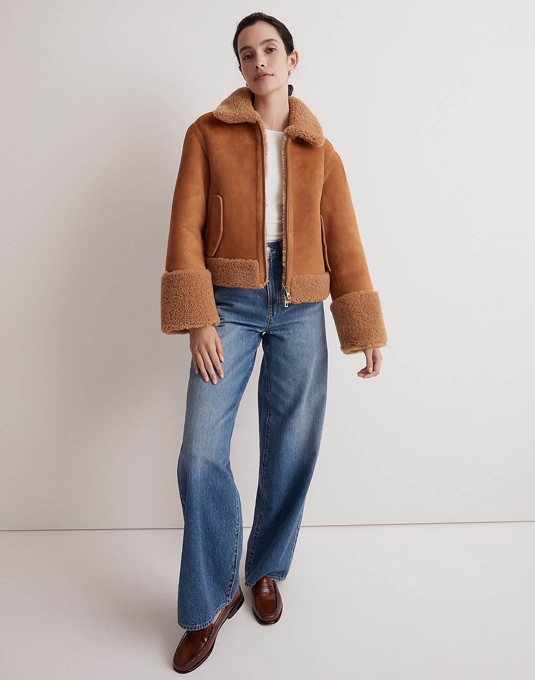Shearling Zip-Front Jacket | Madewell