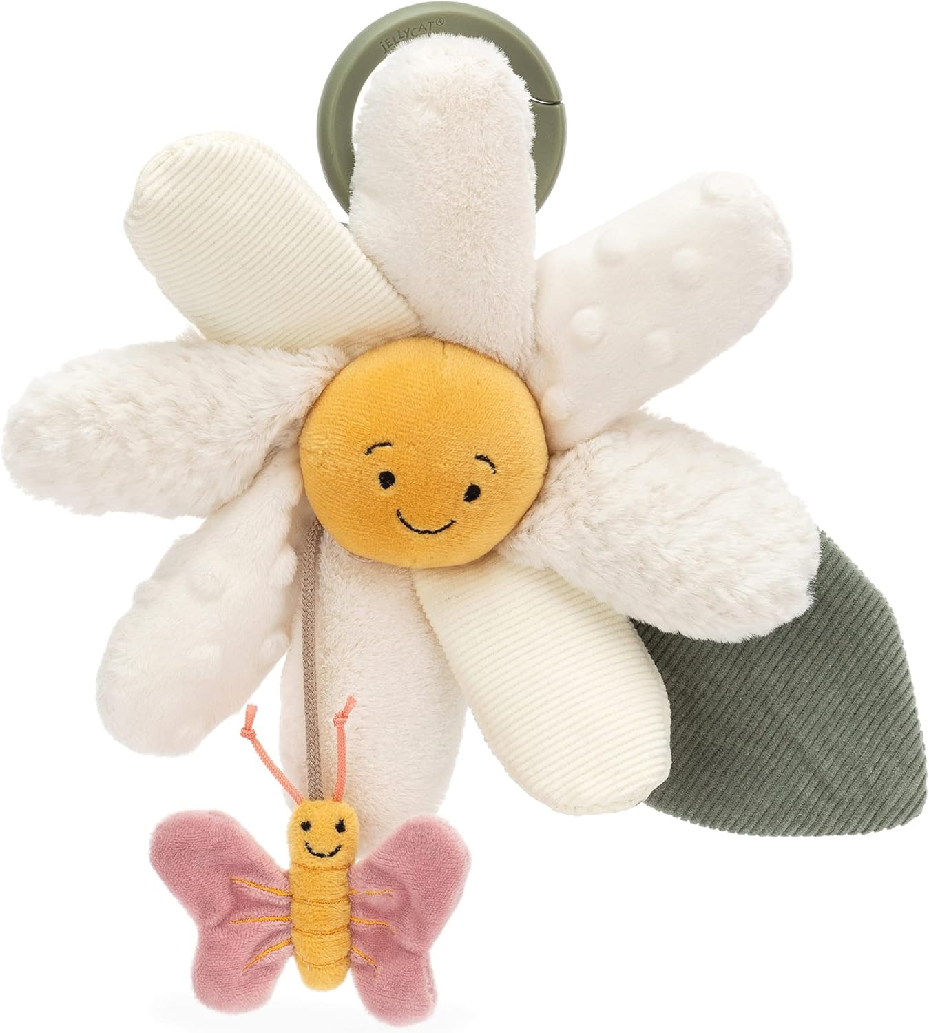 Amazon.com: Jellycat Fleury Daisy Baby Stroller Car Seat Activity Toy : Baby | Amazon (US)