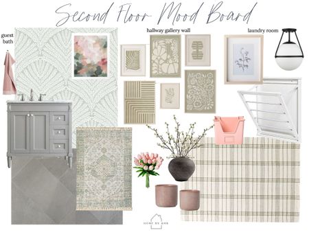 Bathroom and laundry room mood board | sage and blush home decor 

#LTKhome