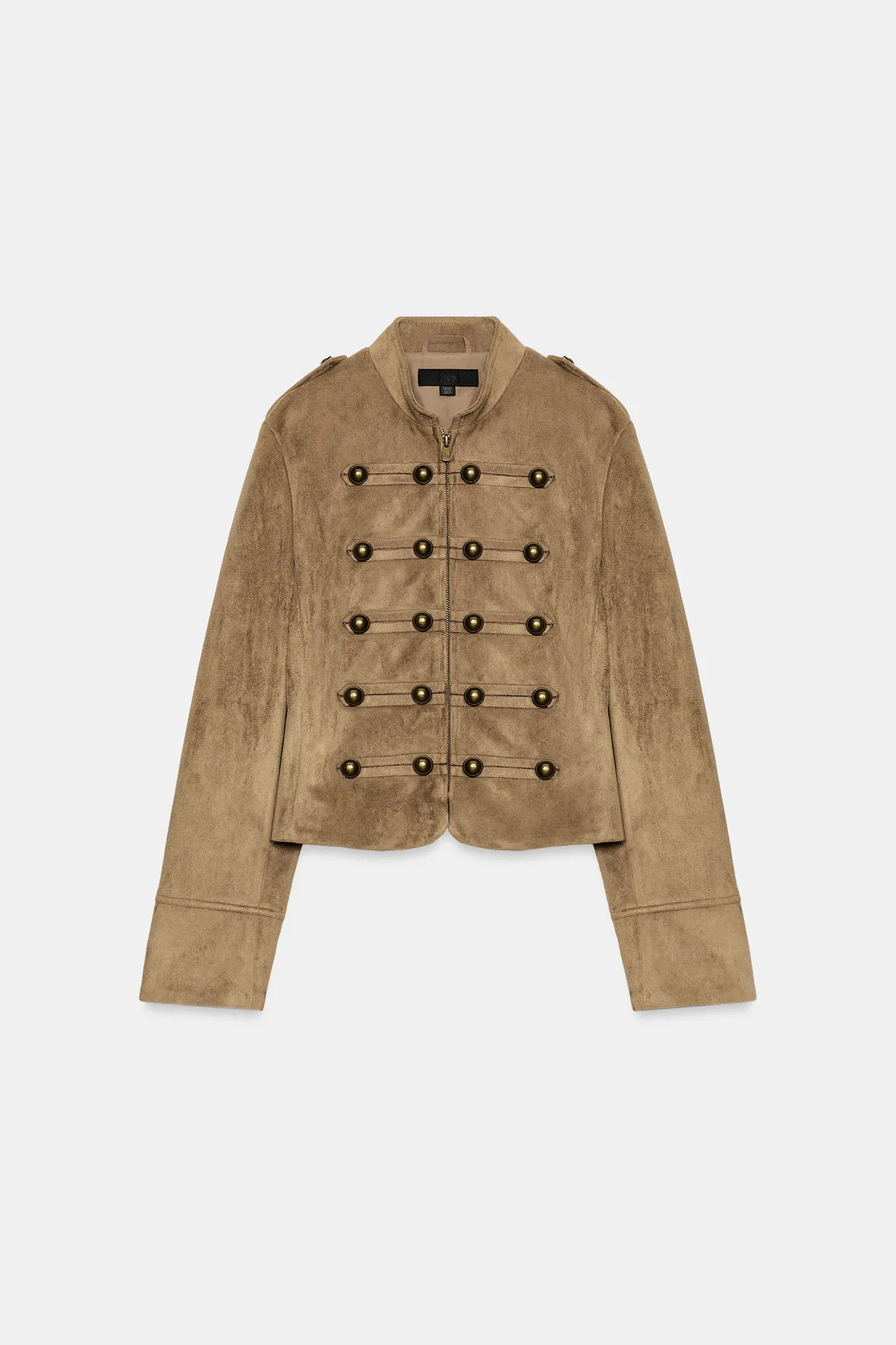 Jacke in Wildlederoptik mit Knebelverschl\u00fcssen | Zara DE