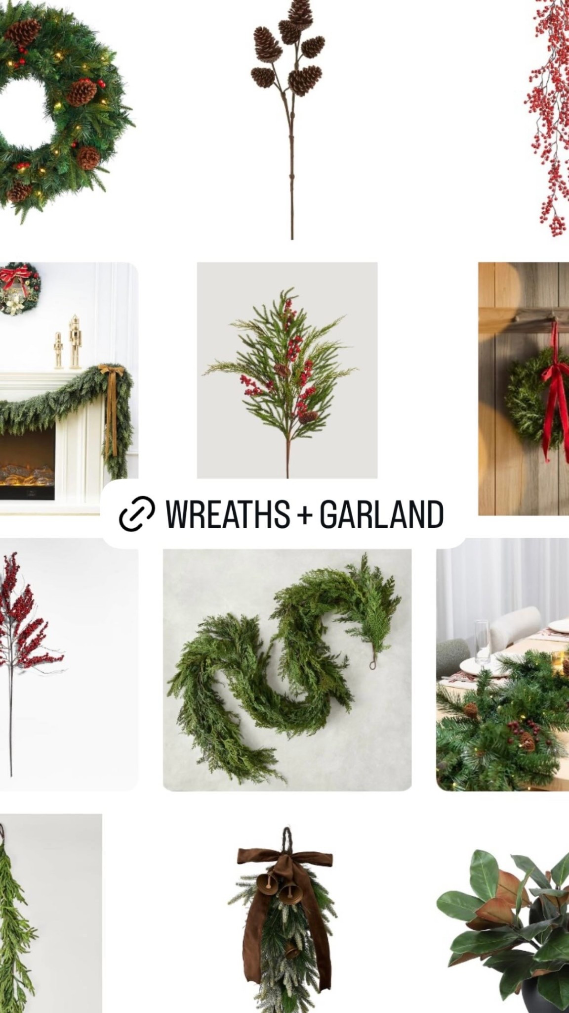 Christmas decor, wreaths, garland, holiday. 

#LTKHome #LTKHoliday #LTKSaleAlert