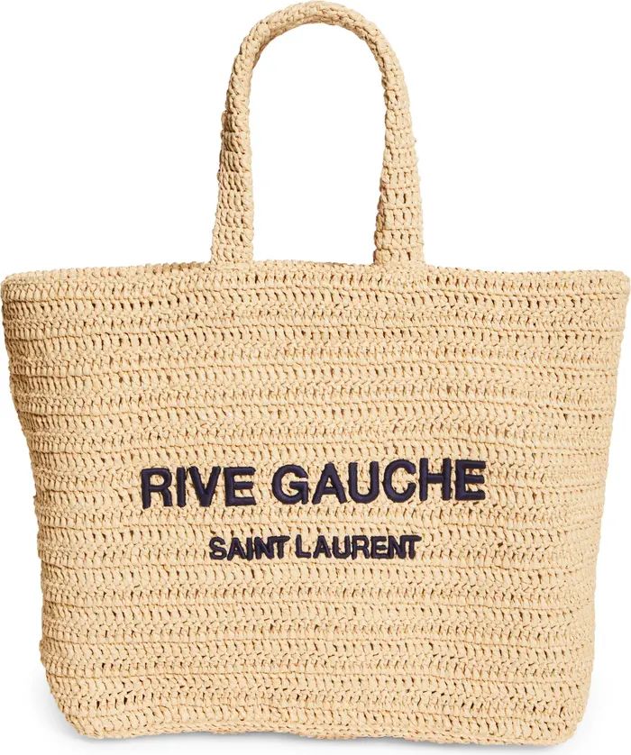 Saint Laurent Rive Gauche Logo Crochet Tote | Nordstrom | Nordstrom