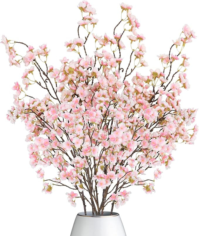 Dremisland 4 Pack Boutique Silk Cherry Blossom Branches 39.3in Artificial Cherry Blossom Flowers ... | Amazon (CA)