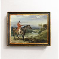 Equestrian Art Print, Fox Hunt Scene, Farmhouse Decor/P129 | Etsy (US)