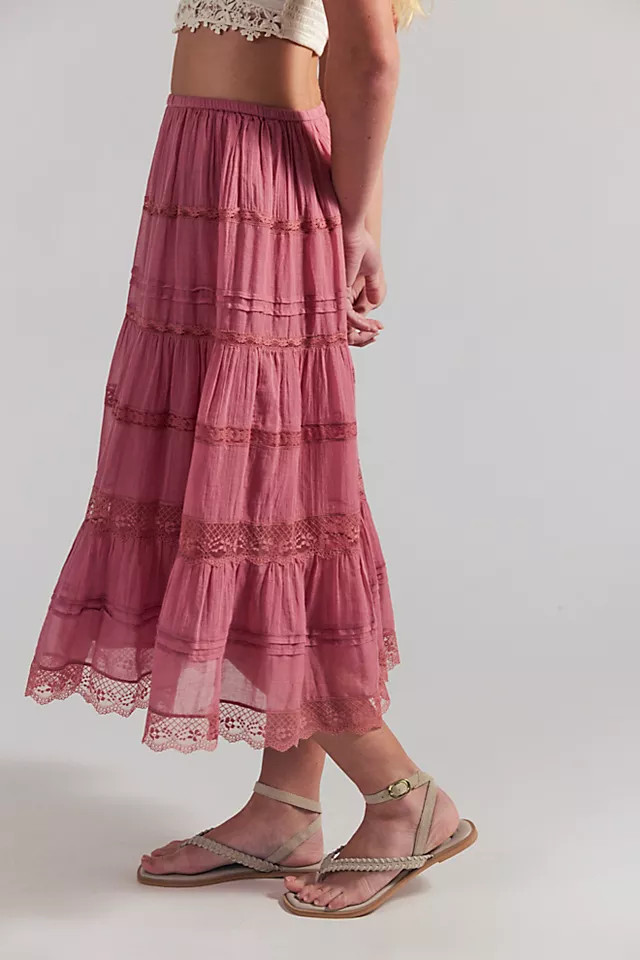 FP One Lily Lace Midi Skirt | Free People (Global - UK&FR Excluded)