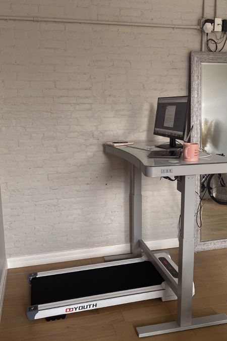 Work from home set up! Walking pad and standing desk! 