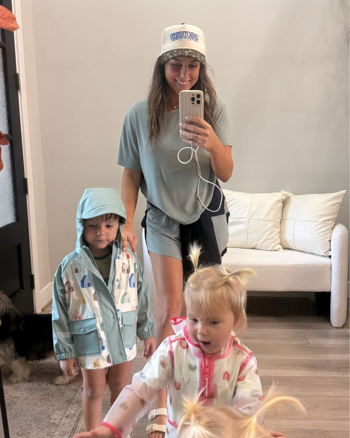 Headed to the park on this gloomy morning ☔️🧥 Q’s rain coat is from Target, but last year, so I’ve linked the ones they have available now!