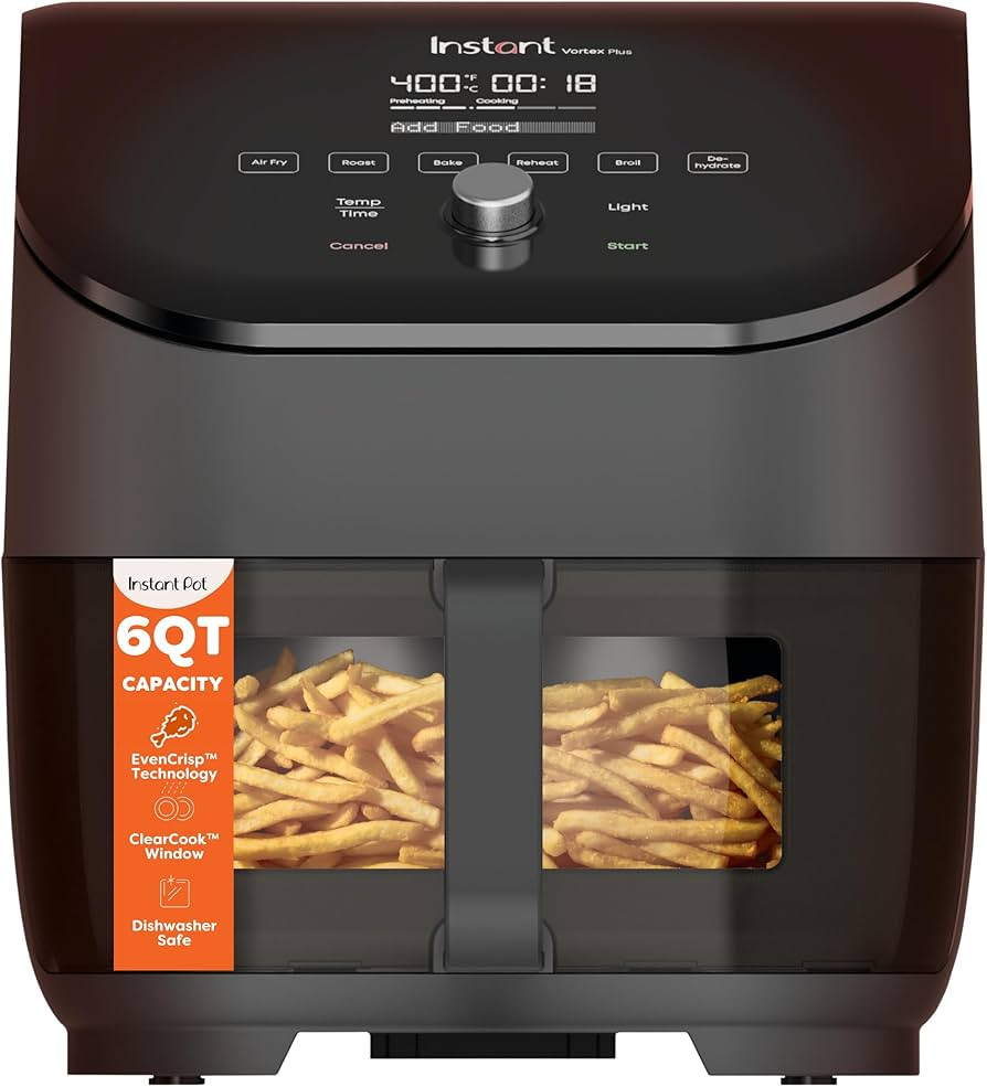 Instant Pot Vortex Plus 6QT ClearCook Air Fryer, Clear Windows, Custom Program Options, 6-in-1 Fu... | Amazon (US)
