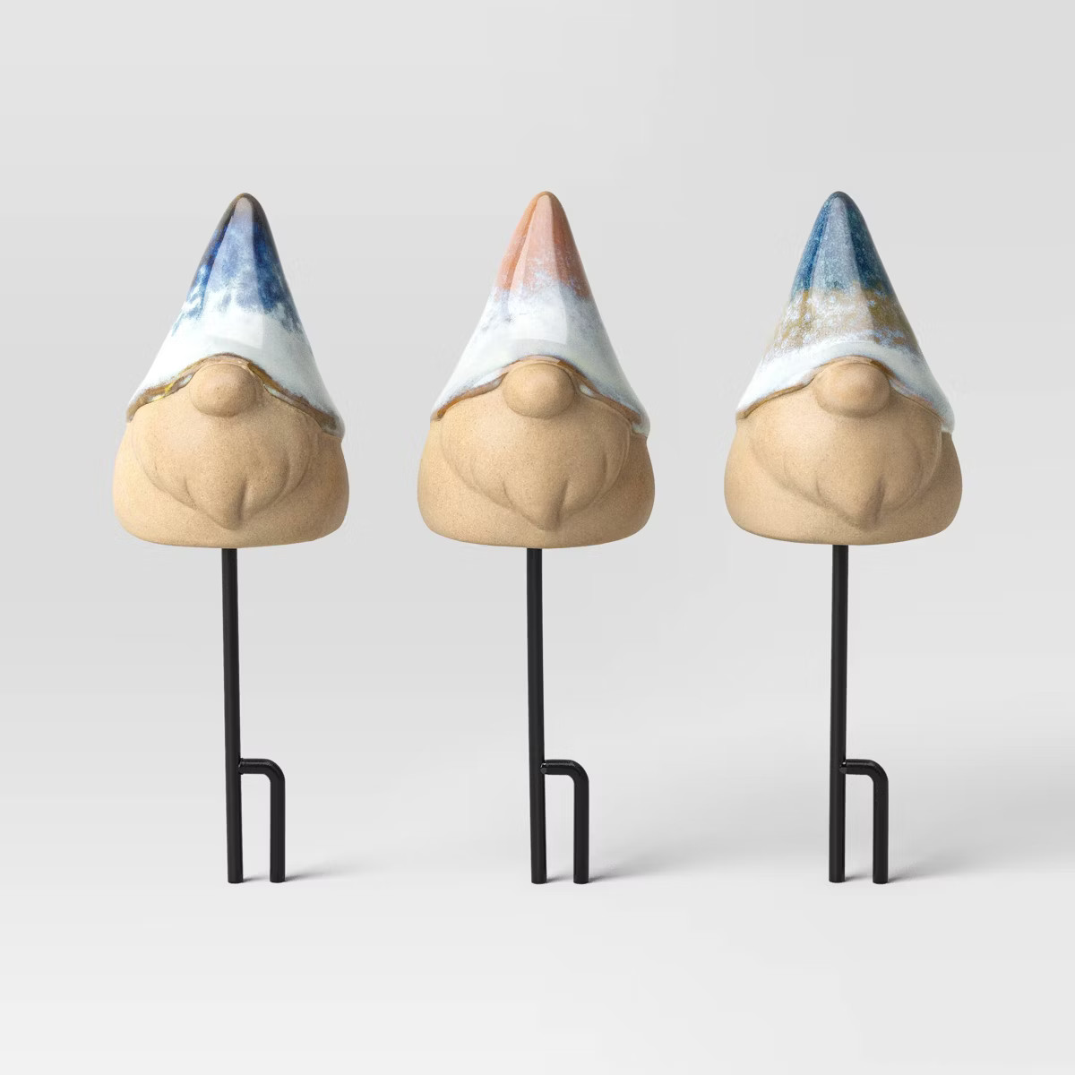 Traditional 3pk Ceramic Gnome Pot Stake - Threshold™ | Target