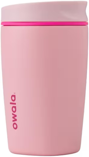 Owala SmoothSip Slider Stainless Steel Coffee Tumbler 12 oz Pink Pucker Up | Amazon (US)