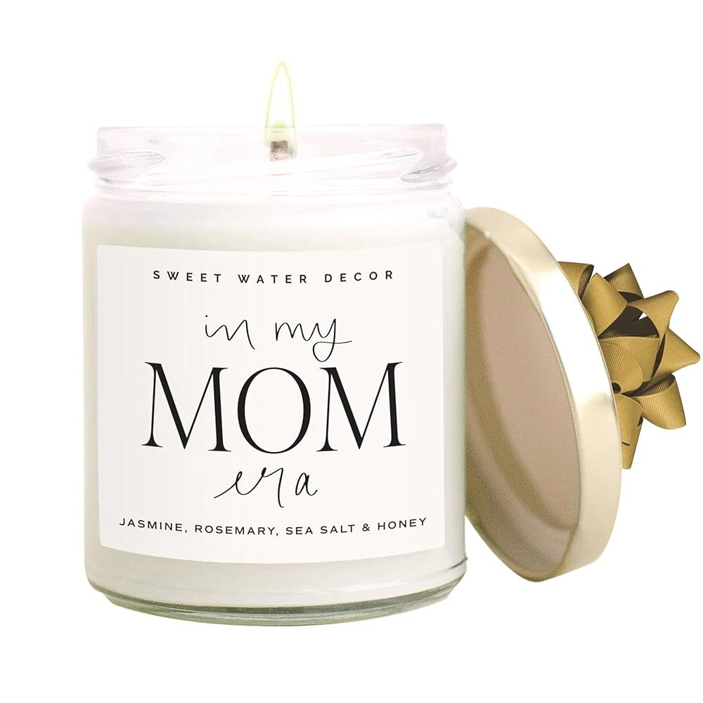 Sweet Water Decor In My Mom Era Candle - Jasmine, Rosemary, Sea Salt, and Honey Scented Candle - ... | Amazon (US)