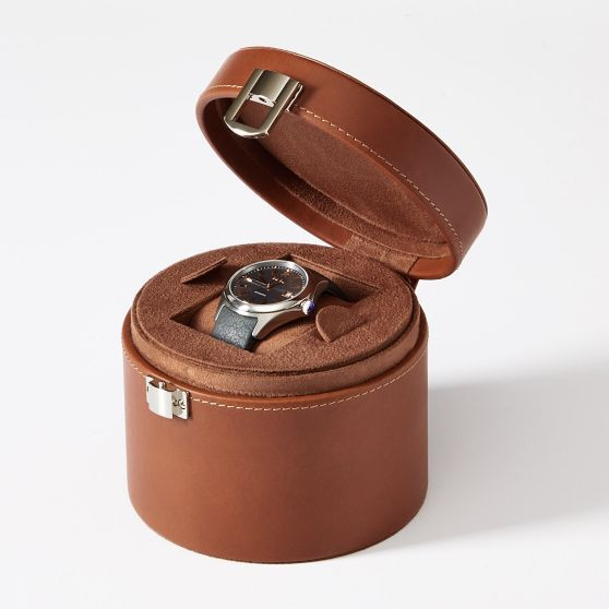 Dresser Top Round Single Watch Box | Mark and Graham