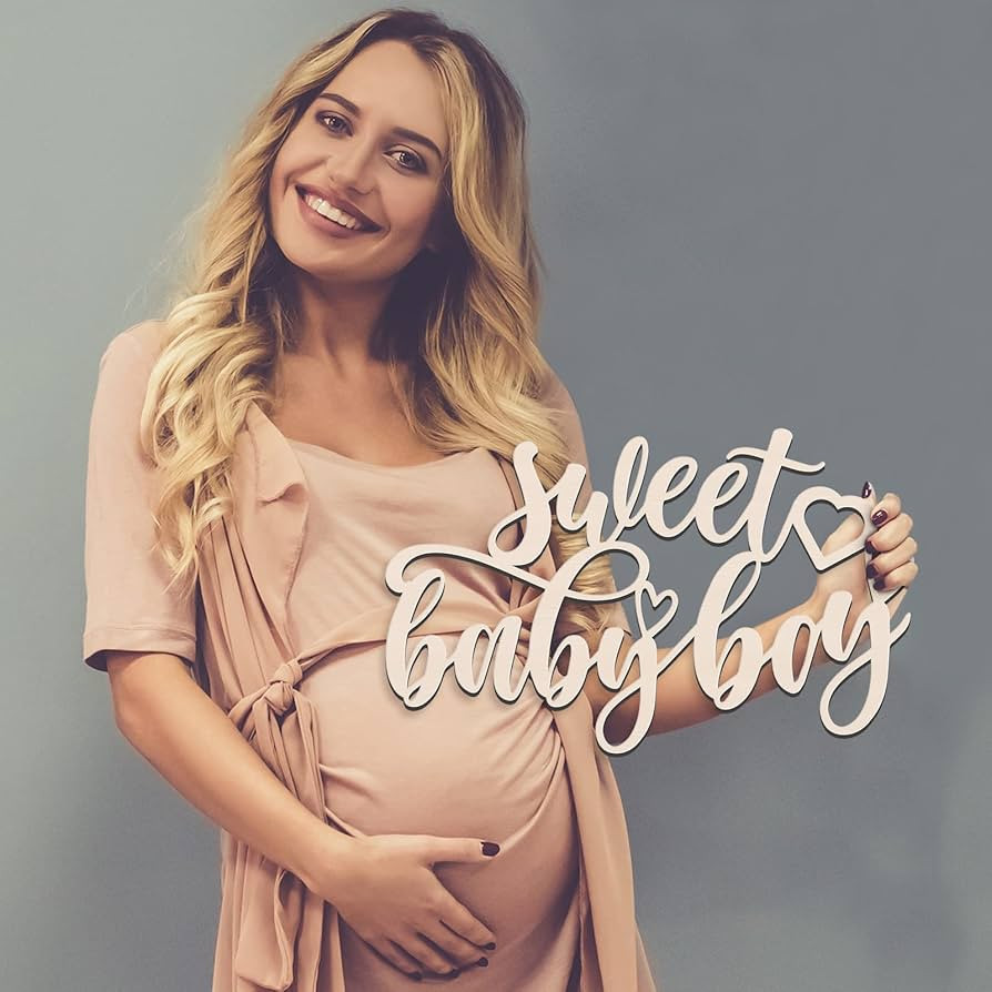 Tradder Sweet Baby Shower Wood Sign for Decorations Hanging Baby Shower Sign for Newborn Gender R... | Amazon (US)