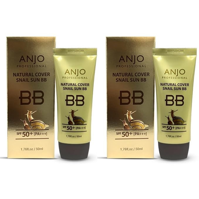 Anjo Snail BB Cream Korean 2 Pack 50ml - Korean BB Cream Professional Skincare - Lightweight, Non... | Amazon (US)